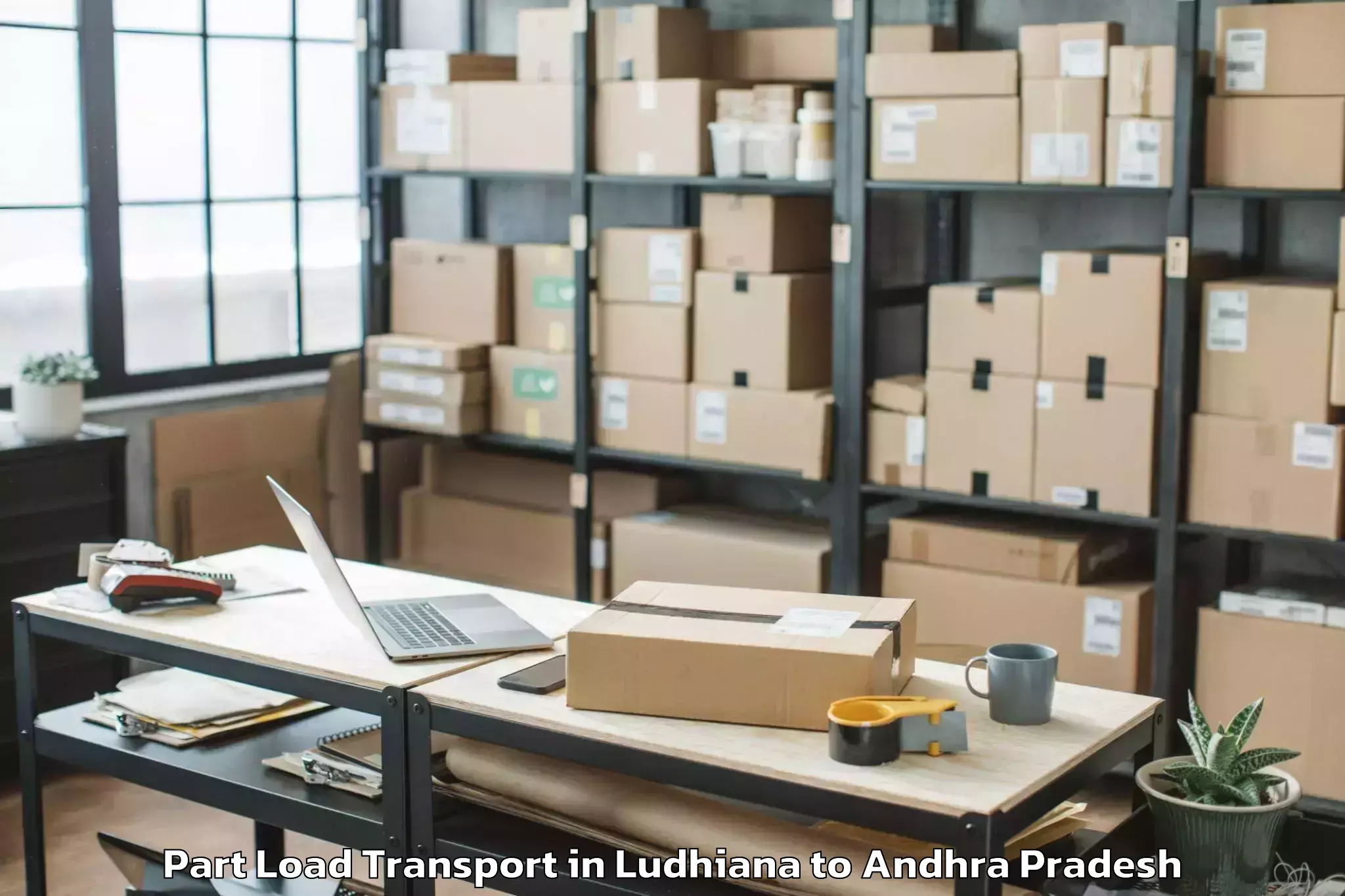 Get Ludhiana to Vignan University Guntur Part Load Transport